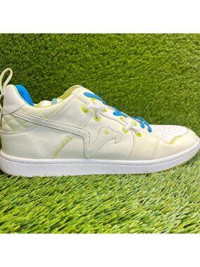 Sia Collective D1Y Mens Size 13 White Blue Green Athletic Leather Shoes Sneakers